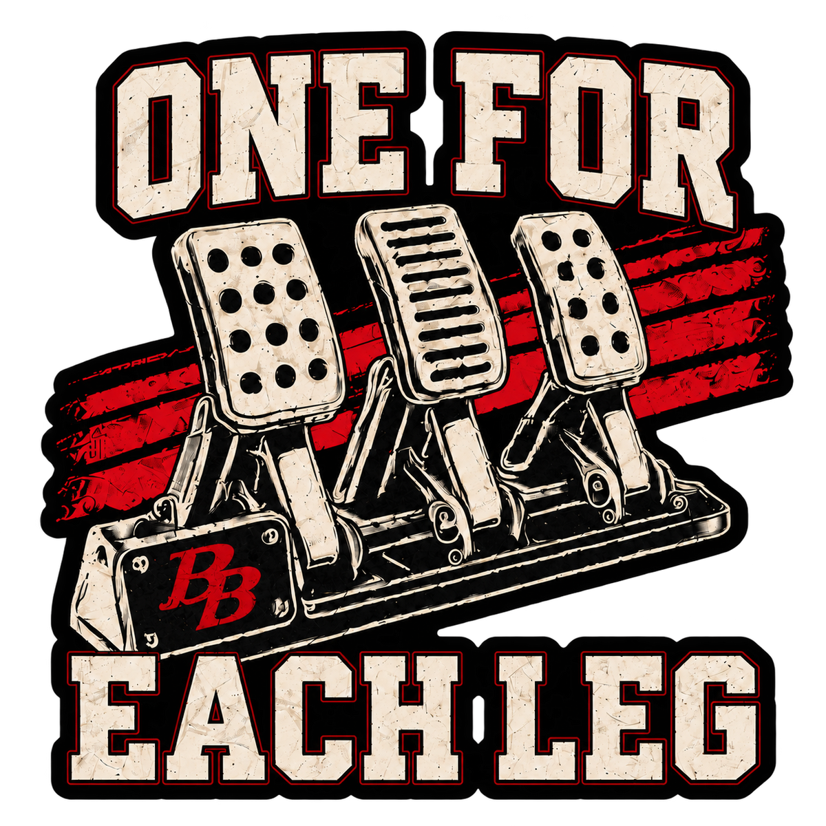 One For Each Leg Sticker