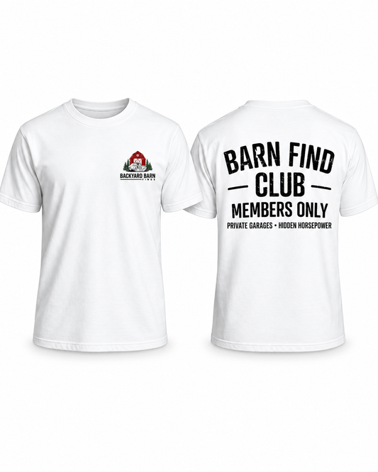 Barn Find Club Classic White Tee