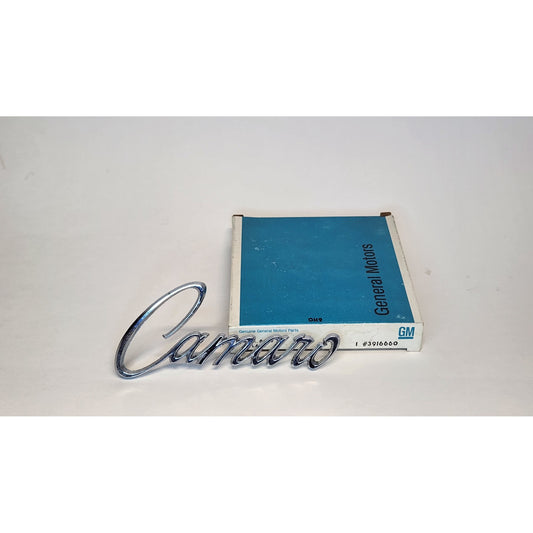 NOS GM 1968–69 Chevrolet Camaro Front Fender Script Emblem – Part #3916660