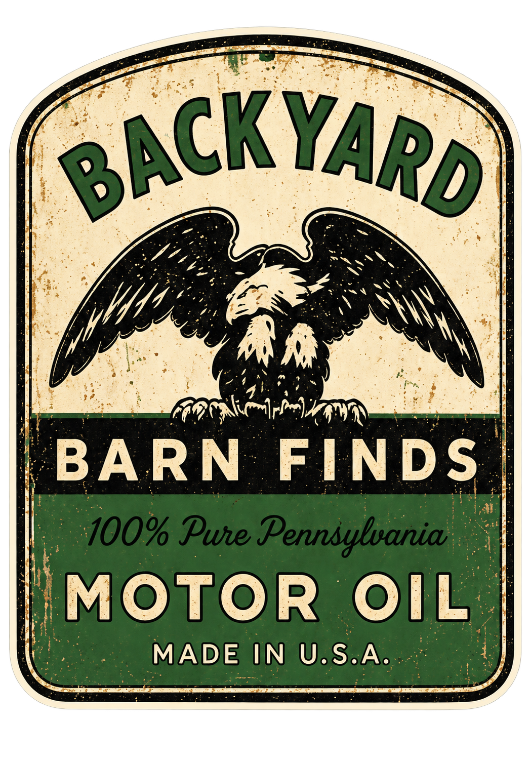 Barn Finds Motor Oil Sticker