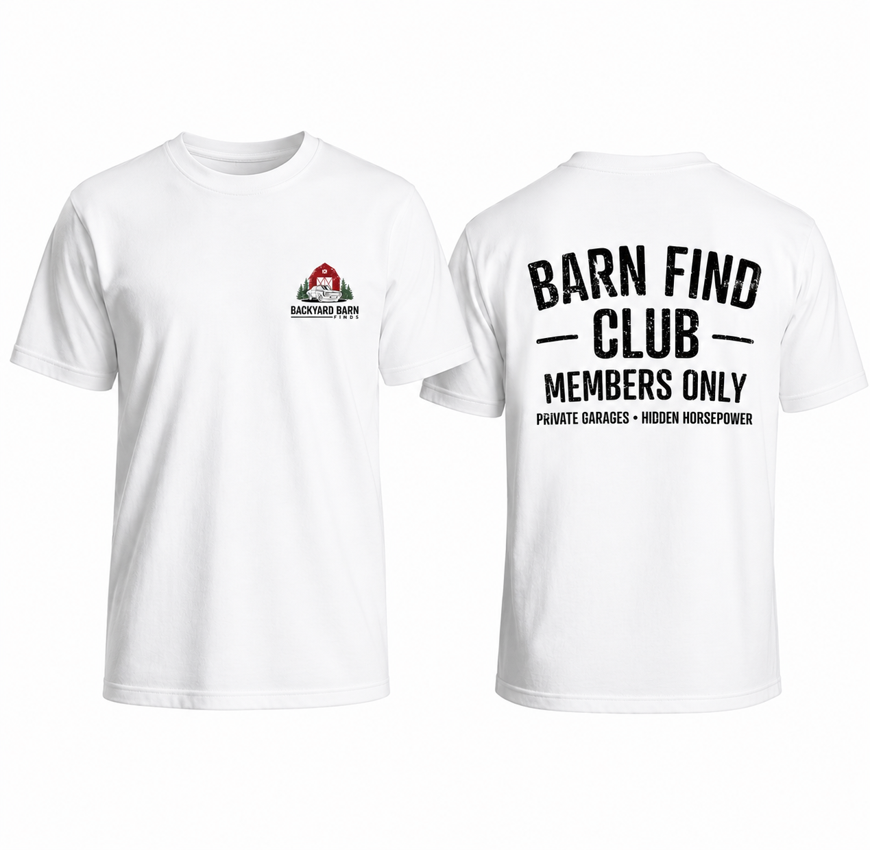 Barn Find Club Classic Tee White