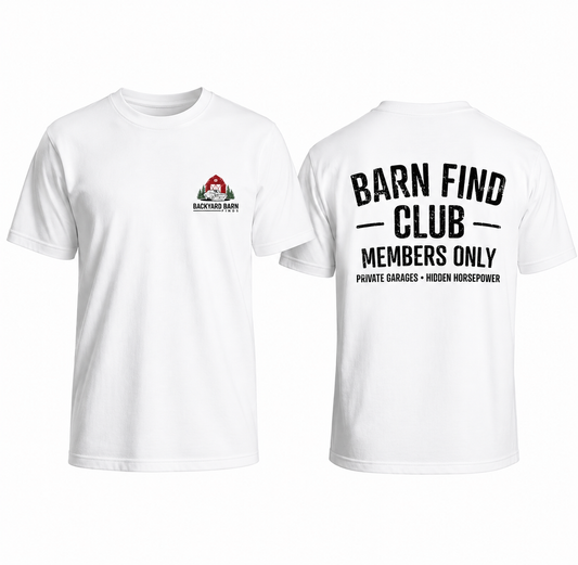 Barn Find Club Classic Tee White