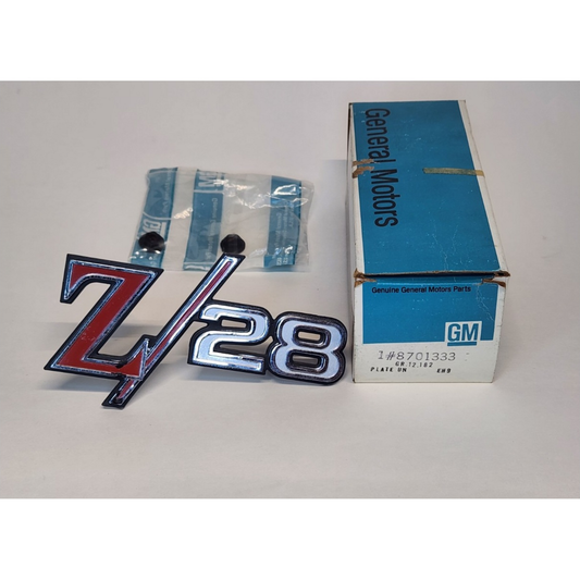 NOS GM 1969 Camaro Z/28 Rear Tail Panel Emblem – Part #8701333